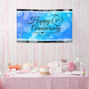 Elegant 41st Blue Topaz Wedding Anniversary Banner