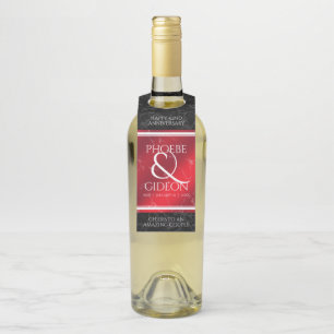 Elegant 42nd Jasper Wedding Anniversary Bottle Tag