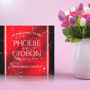 Elegant 42nd Jasper Wedding Anniversary Canvas Print