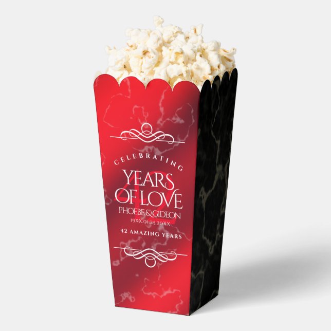 Elegant 42nd Jasper Wedding Anniversary Favour Box (Popped)