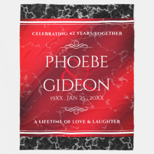 Elegant 42nd Jasper Wedding Anniversary Fleece Blanket