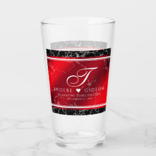 Elegant 42nd Jasper Wedding Anniversary Glass
