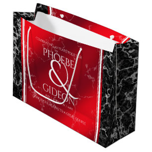 Elegant 42nd Jasper Wedding Anniversary Large Gift Bag