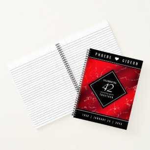 Elegant 42nd Jasper Wedding Anniversary Notebook