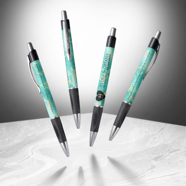 Elegant 44th Turquoise Wedding Anniversary (Elegant 44th Turquoise Wedding Anniversary Pen Cover Photo)