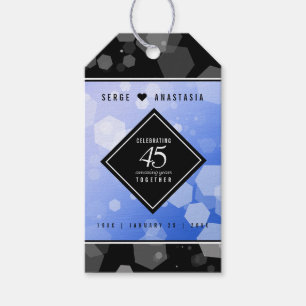 Elegant 45th Sapphire Wedding Anniversary Gift Tags