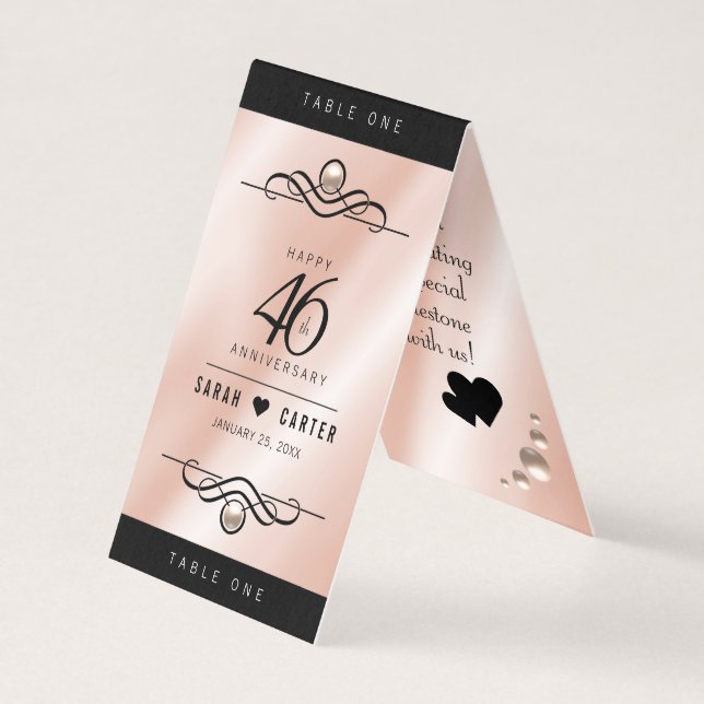 Elegant 46th Pearl Wedding Anniversary Celebration (Front)