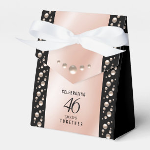 Elegant 46th Pearl Wedding Anniversary Celebration Favour Box
