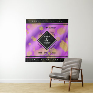 Elegant 47th Amethyst Wedding Anniversary Tapestry