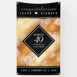Elegant 49th Copper Wedding Anniversary Banner
