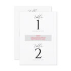 Elegant 4 inch Square Wedding Table Numbers