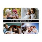 Elegant 4 Photo Collage Black Stripe