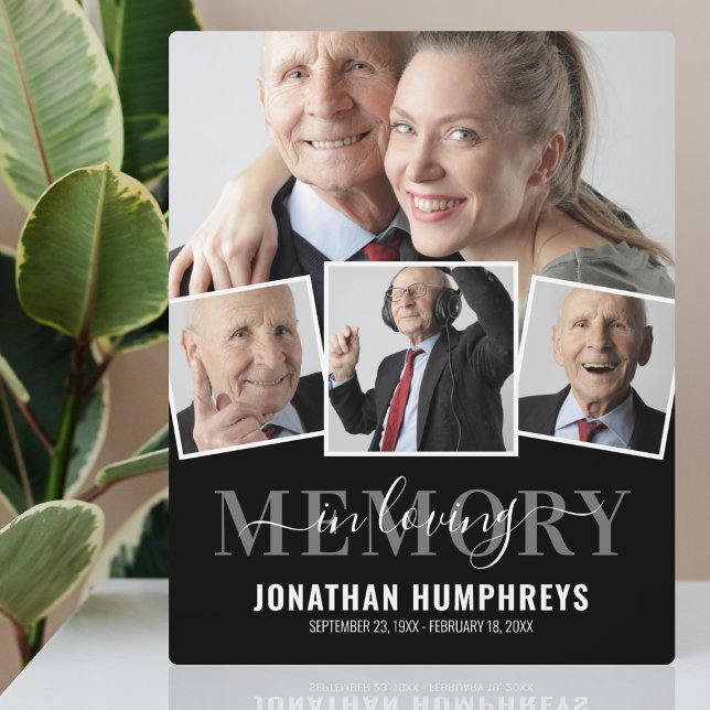 Elegant 4 Photo Memorial Tribute Plaque (Creator Uploaded)