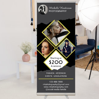 Elegant 4 Photo Professional Business Retractable Banner