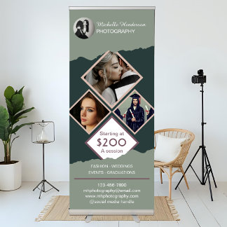 Elegant 4 Photo Professional Business Retractable Banner