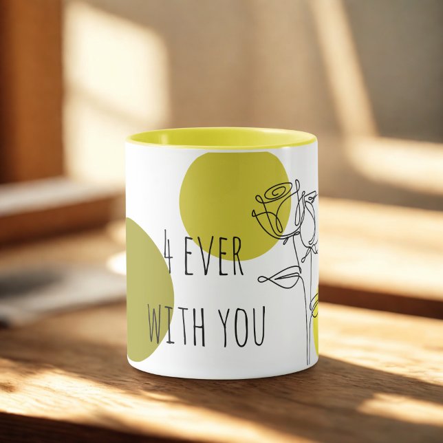 Elegant "4ever With You"Typography  Mug (Creator Uploaded)