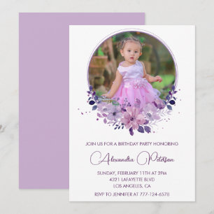 Elegant 4th birthday invitation Photo Elegant
