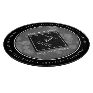 Elegant 4th Linen Wedding Anniversary Cutting Board