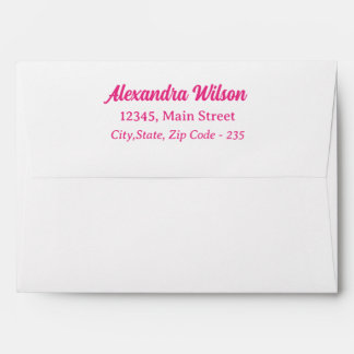 Elegant 50 & Fabulous Hot Pink 50th Birthday Party Envelope