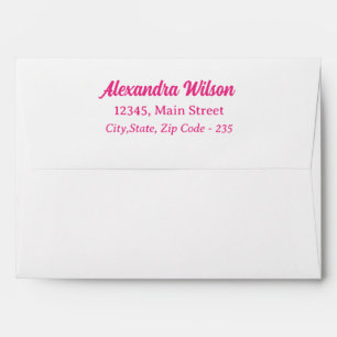 Elegant 50 & Fabulous Hot Pink 50th Birthday Party Envelope
