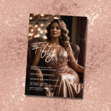 Elegant 50 & Fabulous Photo Rose Gold