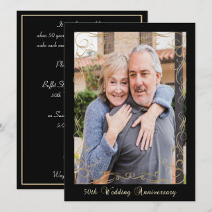 Elegant 50th Anniversary Celebration Invitation