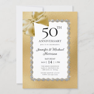 Elegant 50th Anniversary Invitation