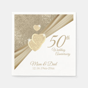 Elegant 50th Anniversary Napkin