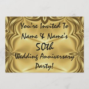 Elegant 50th Anniversary Party Invitations