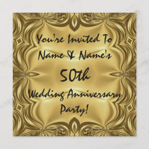 Elegant 50th Anniversary Party Invitations