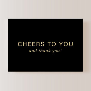 Elegant 50th Birthday Black Gold Thank You Card