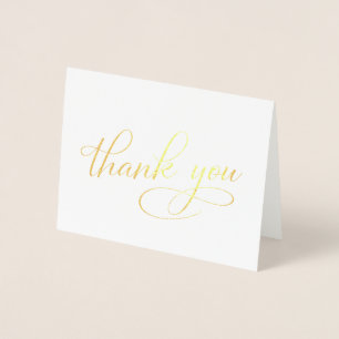 Elegant 50th Birthday Party Foil Thank You Foil Card