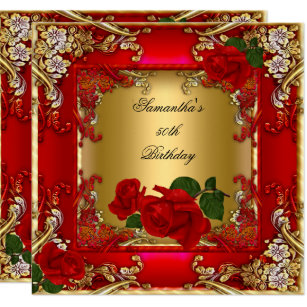 50th Birthday Red Roses Gifts Gift Ideas Zazzle Uk