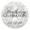 Elegant 50th Birthday Party Silver Glitter Lights