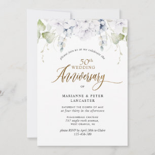 Elegant 50th (or other) Wedding Anniversary  Invitation