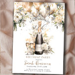 Elegant 50th Surprise Birthday Party Invitation<br><div class="desc">Elegant surprise 50th birthday party invitation,  featuring watercolor balloons,  blush pink,  cream florals and a scattering of faux gold confetti. Customise for any age.</div>