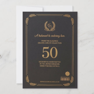 Elegant 50th Wedding Anniversary Card