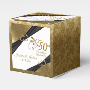 Elegant 50th Wedding Anniversary Favour Box
