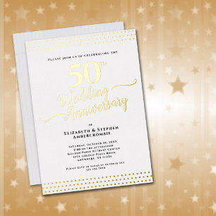 Elegant 50th Wedding Anniversary Gold