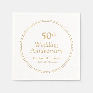 Elegant 50th Wedding Anniversary Napkin
