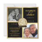Elegant 50th Wedding Anniversary Photo Invitations