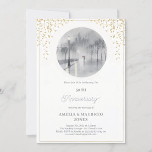 Elegant 50th WeddingbAnniversary  Invitation