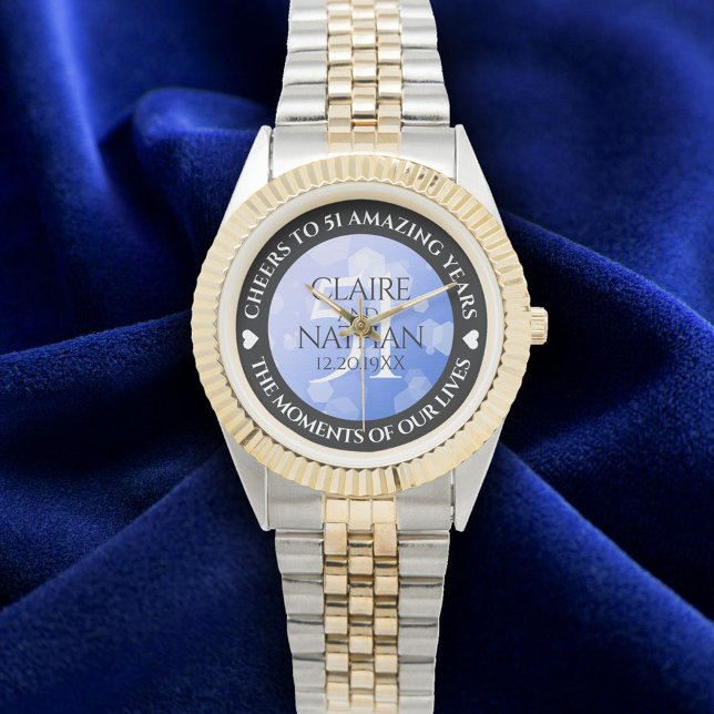 Elegant 51st Sapphire Wedding Anniversary Watch (Elegant 51st Sapphire Wedding Anniversary Wristwatch Cover Photo)