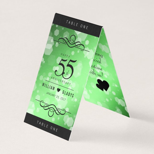 Elegant 55th Emerald Wedding Anniversary (Front)