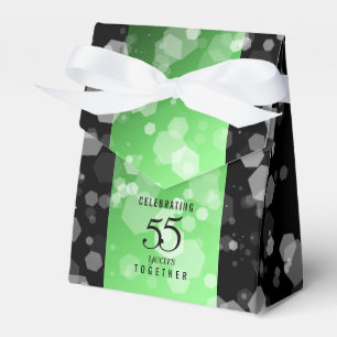 Elegant 55th Emerald Wedding Anniversary Favour Box
