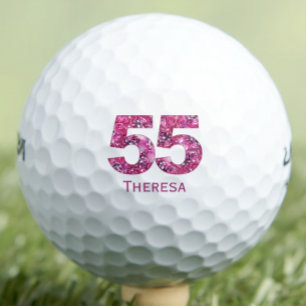 Elegant 55th Gift for Godmother – Floral Keepsake Golf Balls