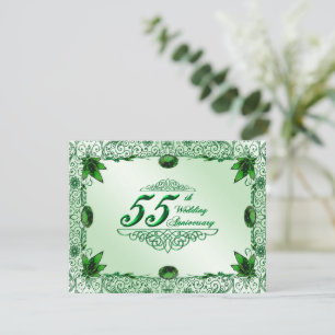 Elegant 55th Wedding Anniversary 4.25 x 5.5 Invite