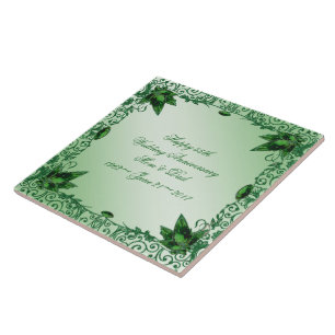 Elegant 55th Wedding Anniversary Tile