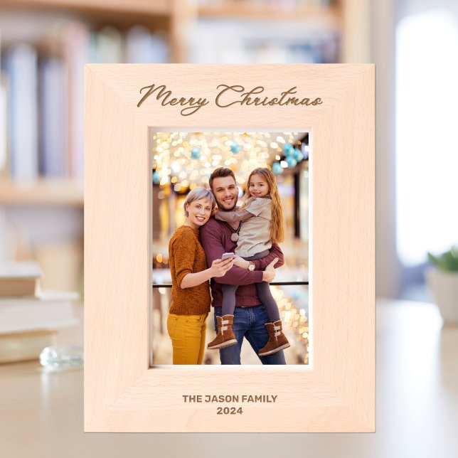 Elegant 5*7 Merry Christmas Classy Typography Etched Frames (Creator Uploaded)