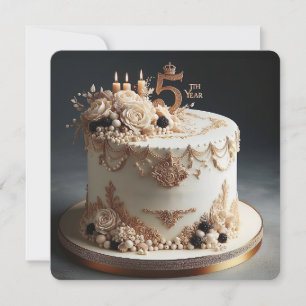 ELEGANT 5TH  WEDDING ANNIVERSARY CAKE 